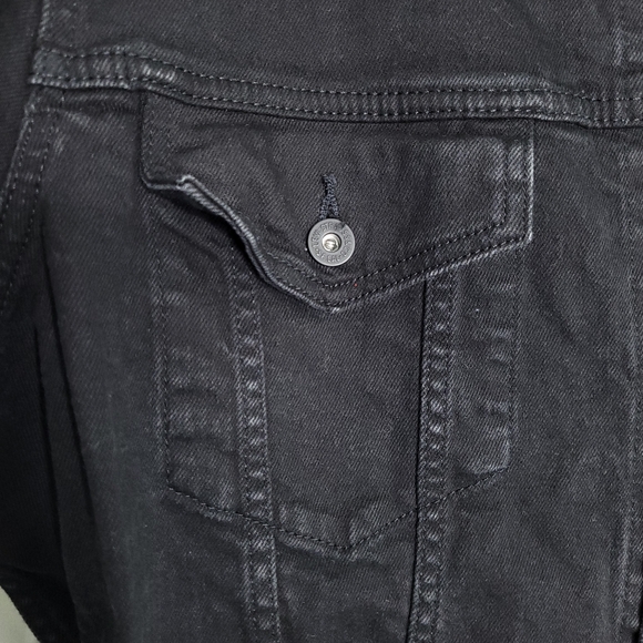 LEVI'S Men's Black Denim Trucker Jacket Size 2XLT - Picture 5 of 13
